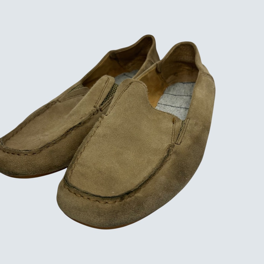 Born Coastal Preppy Suede Driving Loafers 10.5M Old Money Casual Tan Slip On